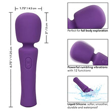 Load image into Gallery viewer, CalExotics Stella Liquid Silicone Wand Massager  Premium Rechargeable Flex Vibrator  Sex Toy for Women Purple
