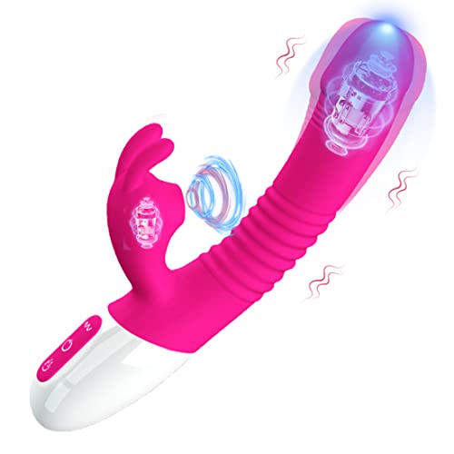 Rabbit Vibrator Vibrator Dildo for Women Vaginal Health,G Spot Vibrator with Tongue Licking 10 Vibration Realistic Anal Vibrating Dildo for Women Clitoral Clit G Spot Stimulation,Heated Adult Sex Toys