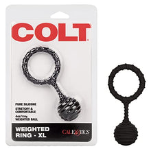 Load image into Gallery viewer, Colt Weighted Ring - Pleasure Weight Adult Sex Toy - Enhancement Penis Ring Combination - Adult Prostate Stimulating Sex Toys for Men and Couples  X Large - Black
