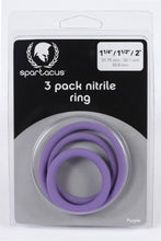 Load image into Gallery viewer, Flexible Nitrile Cock Ring Set 3 Pack Cockring
