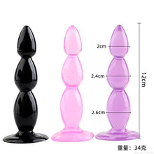 Load image into Gallery viewer, Soft Anal Dildo Butt Plug Adult Gay Phalluses Anal Plug Beads G-spot Erotic Sex Toys for Men Women (Color : Blcak-1)
