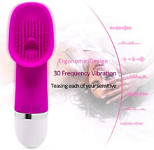 Load image into Gallery viewer, Tongue Licking Vibrator for Her G-spot and Clit, Rechargeable Clitoral Stimulator Tongue Licking G-spot Dildo Vibrator with 10 Modes, Sex Adult Sex Toy Games for Female Male Couples
