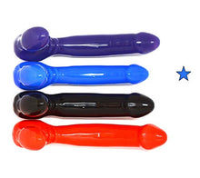 Load image into Gallery viewer, FEELDOE  Slim Silicone Strapless Strap-on Harness-Free Double Dildo (Without Vibrator) Small Size: 5-1/2&quot; X 1-1/4&quot; in Blue
