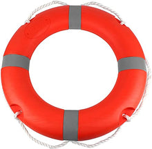 Load image into Gallery viewer, 30&quot; Boat Throw Rings , Life Ring with Fluorescent Reflective Strip, White Grab Lines-Orange
