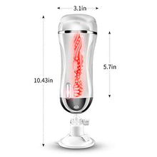 Load image into Gallery viewer, Toys Men Waterproof Training USB Cable Rechargeable Male Charging 3D Realistic Quiet Silicone Electric Automatic Thrusting Telescopic Hands Free Adult Sex Suction Pleasure Color
