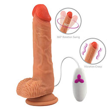 Load image into Gallery viewer, Stimulator for Women Womens Vibrator G spot Realistic Automatic Telescopic Swing Dildo Skin Liquid Silicone Stimulation Penis Lifelike Rabbit Gift stimulating Silent Bead
