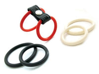 Heart 2 Heart Cock Ring Interchanger Nitrile, Red/White/Black