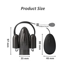 Load image into Gallery viewer, Remote Male Masturbator for Glans Trainning, 10 Speeds Bullet Stimulator Vibrating Penis Sleeve - Black
