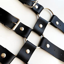 Load image into Gallery viewer, CAOMIAN Handmade PU Sex Harness Belt Fetish Men Gay Underwear Gothic Exotic Punk Style Adjustable Body Chest Harness BDSM Bondage Belt (Color : Style1, Size : One Size)
