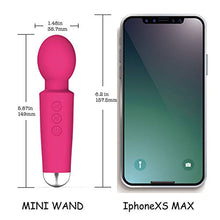 Load image into Gallery viewer, Quiet Rechargeable Magic Handheld Mini Personal 20 Various Speeds Wand Massager for Neck, Back, Shoulder, Body Easy to Carry Rose
