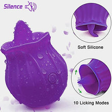 Load image into Gallery viewer, Rose Sex Stimulator for Women Rose Toy for Woman Clitoral Nipple Stimulator G-Spot Vibrator with 10 Modes Sex Toys for Female Adult Purple-S803T
