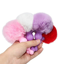 Load image into Gallery viewer, LSCZSLYH Silicone Anal Plug Plush Rabbit Tail Sex for Women Men Gay Sexy Butt Plug Tail Anal Plug Erotic Role Play Accessories (Color : Purple-White)
