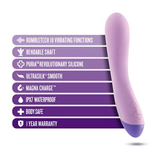 Load image into Gallery viewer, Blush Wellness G Curve - Bendable Multisite Massager 10 Modes - Puria Platinum Cured Silicone - Ultrasilk Smooth Rechargeable RumbleTech - IPX7 Waterproof - Personal Relaxing Women Magic Pressure.
