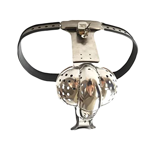 LESOYA Male Chastity Belt Device Stainless Steel Chastity Cock Cage with Metal Plug Lock Underwear BDSM Bondage Briefs