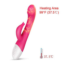 Load image into Gallery viewer, Rabbit Vibrator with Heating Function Rose Sex Toys for Clitoris G-spot Stimulation,Dual Motor Stimulator for Women or Couple Fun Waterproof Dildo Vibrator with 16 Powerful Vibrations
