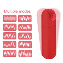 Load image into Gallery viewer, Bullet Vibrator, Clitoral G Spot Clit Nipple Vibrator Clitoralis Stimulator for Women, Anal Vaginal Toys Mini Adult Toys USB Rechargeable, 10 Modes Portable Waterproof Massager for Women, Red
