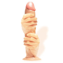 Load image into Gallery viewer, Sexy, Kinky Gift Set Bundle of Massive The 2 Fisted Grip Dildo and Icon Brands Cottontails, Silicone Bunny Tail Butt Plug, Pink
