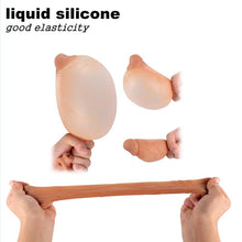 Load image into Gallery viewer, Reusable Penis Sleeve Extender Stretchy Ultra-Soft Silicone Material Real Textured Penis Cock Enlarger, Delay Ejaculation for Men Couples Gay Extension Sex Toy Brown
