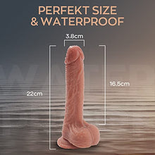 Load image into Gallery viewer, Realistic Thrusting Dildo Vibrator with 360 Rotation and Heating, Telescopic Vibrating Dildos for G-Spot Anal Play, Automatic Silicone Penis Sex Toy for Woman Couples with Suction Cup 8.5 * 1.5Inch
