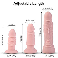 Load image into Gallery viewer, Strap-on Dildo 3 Silicone Dildos &amp; Cross Handcuffs Adjustable SM
