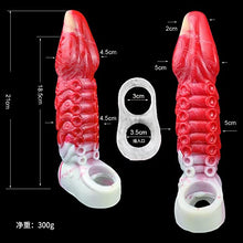 Load image into Gallery viewer, 8.27&quot; Octopus Men Penis Sleeves Animal Penis Extender Sleeves, Silicone Penis Enlarger Sleeves with Penis Ring, Realistic Hollow Dildo Sleeve Male Adult Sex Toys (Color A)
