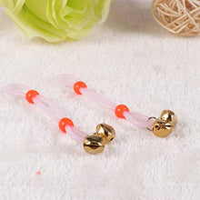 Load image into Gallery viewer, PRETYZOOM 1 Pair Luminous Rope Clamps Nipple Clip Nipple Rope with Bell Adjustable Nipple Clamps Pleasure Stimulator Pink Rope Golden Bells
