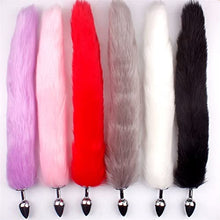 Load image into Gallery viewer, LSCZSLYH Fox Tail Anal Plug Tail Dildo Accessory Butt Plug Fox Tail Role Play for Couple Cosplay (Color : Pink)
