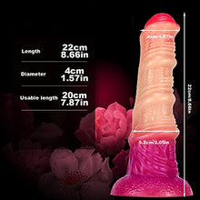 Load image into Gallery viewer, 8.66&quot; Huge Knot Horse Dildo Realistic Female Dildo Toy, Thick Anal Dildo Butt Plug Dildo with Suction Cup for Couples, Adult Silicone Dildo Anal Plug Toy (Purple)
