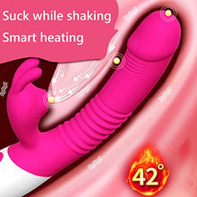 Load image into Gallery viewer, Rabbit Vibrator Vibrator Dildo for Women Vaginal Health,G Spot Vibrator with Tongue Licking 10 Vibration Realistic Anal Vibrating Dildo for Women Clitoral Clit G Spot Stimulation,Heated Adult Sex Toys
