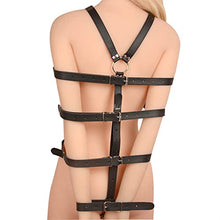 Load image into Gallery viewer, CAOMIAN BDSM Discipline Belt Full Body Leather Bondage Restraint Straps Hand Behind Back Bondage, Sexy Exotic Costumes (Color : SM22)
