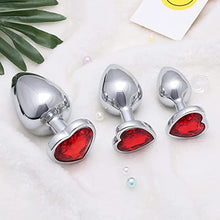 Load image into Gallery viewer, 2022 Newly Anal Sex Trainer 3PCS Silicone Jeweled Butt Plugs, Anal Sex Toys Kit for Starter Beginner Men Women Couples,Adult Anal Sex Toys with Different Sizes Circular (red1)
