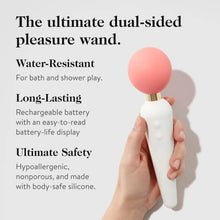 Load image into Gallery viewer, goop Wellness Double-Sided Wand Vibrator | External, Internal, &amp; Clitoral Stimulator | 64 Pulsating Patterns | 8.125 in | Rechargeable Vibrator | Waterproof Vibrator | Phthalate, Latex, &amp; BPA Free
