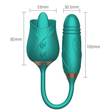 Load image into Gallery viewer, Rose Sex Toy Vibrator Sex Toys for Womans Handheld Waterproof Quiet Rechargeable Personal Massager for Women (Green)
