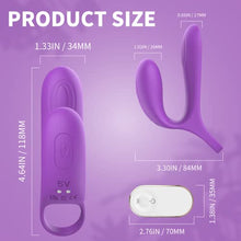 Load image into Gallery viewer, 1 Silicone Vibrating Cock Ring with Remote Control+1Personal Sexual Massager
