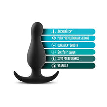 Load image into Gallery viewer, Blush Anal Adventures Platinum Curve Plug Silicone Prostate Plug - Design Keeps Product Securely In Place - Base For Safety, Comfort &amp; Wearability - Beginners Ultrasilk Satin Smooth Sex Toy For Adults
