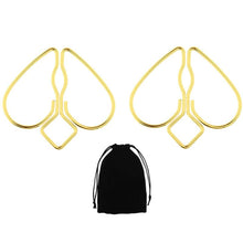 Load image into Gallery viewer, Heart-shaped Nipple Clamps with Chain, Adjustable Breast Clamps for Women Men Pleasure, Nipple Clamps Non Piercing Nipple Rings for Own Use or Flirting with Couple (Gold)
