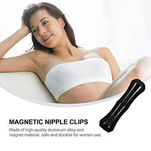 Load image into Gallery viewer, 1 Pair Magnetic Nipple Clips Magnet Clamps Breast Clamps Nipple Stimulator Clips Adults Toys Black
