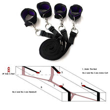 Load image into Gallery viewer, SINJEE Bed Restraints Play with Adjustable Straps BDSM Fetish Bondage Kit with Handcuffs and Ankle Cuffs for SM Sex Play Games Couples
