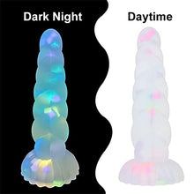 Load image into Gallery viewer, New Luminous Tiny Dildo with Suction Cup Glow in Dark Colorful Knot Penis for Beginners Female Men Masturbator Anal Massager Toy
