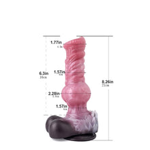 Load image into Gallery viewer, Women Dildo Realistic Wolf Dildo Knotted 10.43 Inch Suction Cup Dildo Sex Toy for Women Men Couple Big Knot Thick Flexible Mix Color - M Red
