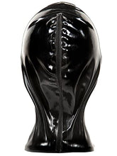 Load image into Gallery viewer, Halloween Black and Transparent Latex Hoods Rubber Mask Open Nostril Breath Control Club wear Cosplay Gatherings (XX)
