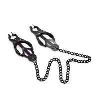 Japanese Clover Style Nipple Clamps Metal Chain Hanging BDSM Adult Sex Toy Gear