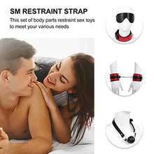 Load image into Gallery viewer, 7pcs Lingerie Universal Cuffs Cosplay Funny Restraints Riding Strap Detachable Bondage Paddle Cuff Flirting Safe Novelty Red Fetish Adult Hand Accessory Sm Life Role
