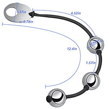 Load image into Gallery viewer, Anal Beads Anal Butt Plug with Stainless Steel Balls and Safe O Pull Ring Silicone Strap Anal Chain Anal Plug for Men Women G Spot Prostate Massager Anal Trainer Pleasure Balls Anal Sex Toy
