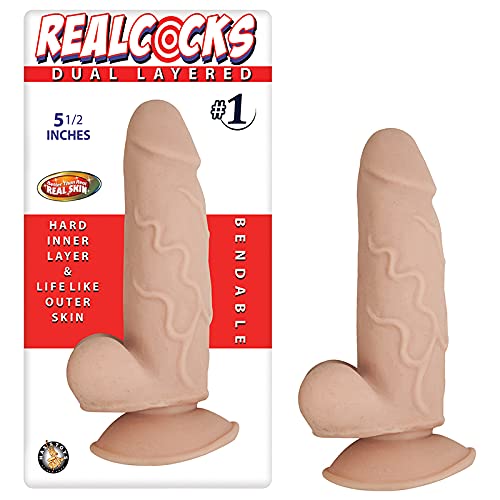 Adult Sex Toys Realcocks Dual Layered #1 5.5in Flesh