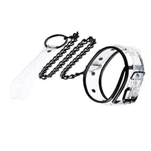 Load image into Gallery viewer, PartyKindom Transparent Choker Traction Rope Leather Neck Collar Adult Pleasure Toys for Adults Couple Home Hotel Decor for Banquet Celebration Favors
