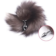 Load image into Gallery viewer, LSCZSLYH Fox Tail Anal Plug Butt Plug Metal Adult Anal Sex for Woman Couples Men Adults Games Sex (Color : Blcak Rabbit Tail)

