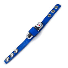 Load image into Gallery viewer, LeLuv Cock Ring Leather Strap Adjustable Vibrating 3 Snap Blue
