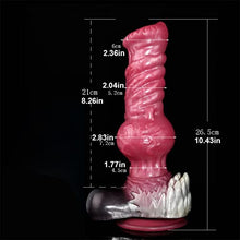 Load image into Gallery viewer, Realistic Wolf Dildo Knotted Dog Dildo 10.43 Inch Strong Suction Cup Adult Sex Toy for Women Men Couple Big Knot Flexible Mix Color - M
