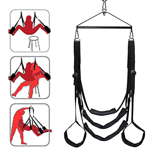 Adult Bondage Restraints Sex Resistant Indoor Sex Furniture Sex Toys for Couples Love Sling with Steel Frame, Comfortable Cushion, Adjustable Straps SM Games Play Flirting Plaything Sweater